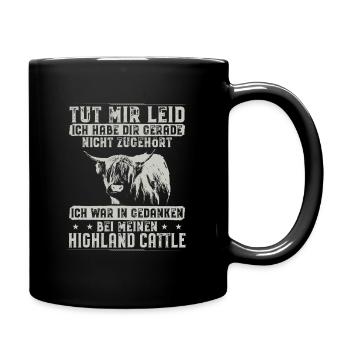 Highland cattle Highland cattle Highland cattle cow - Full Colour Mug - black - Right