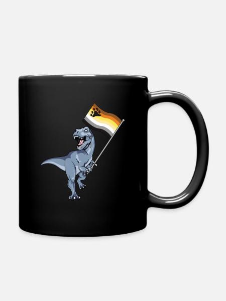 Homosexuell Bär Flagge Dinosaurier LGBTQIA Homosexueller Stolz - Tasse einfarbig - Schwarz