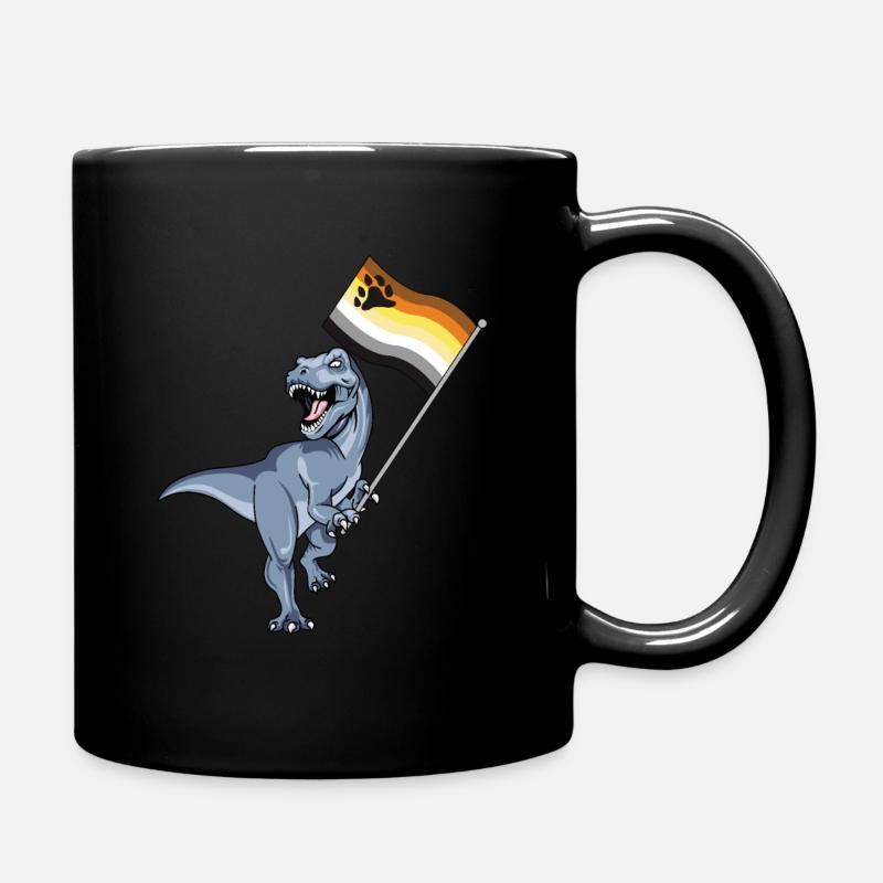 Gay Bear Flag Dinosaur LGBTQIA Homosexual Pride - Mug uni - noir