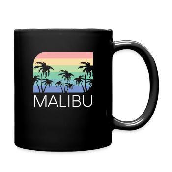 Malibu California Beach Coast Retro Vintage SoCal - Mug uni - noir - Droite