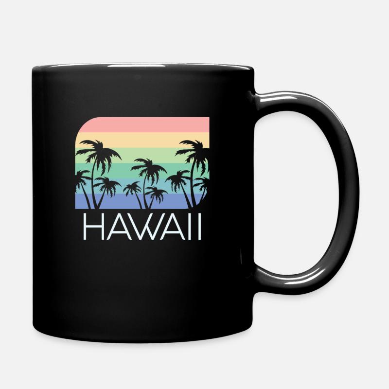 Hawaï Art Surf Beach Vintage Hawaiian Beach Maui - Mug uni - noir