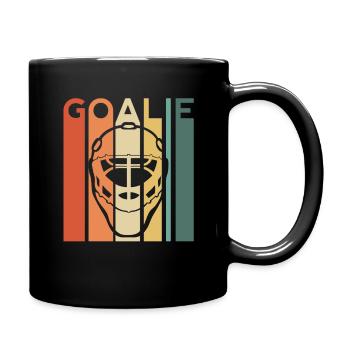 Position de défense du gardien de but de hockey rétro - Mug uni - noir - Droite