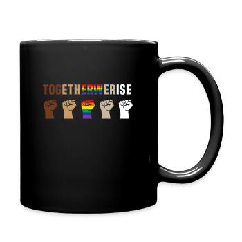 Black Lives Matter Together We Rise Equality Shirt - Full Colour Mug - black - Right