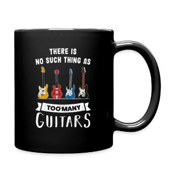 No such thing as too many Guitars - Gift - Full Colour Mug - black - Right