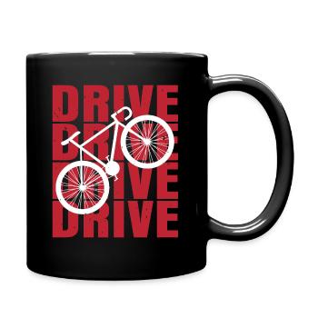 Drive - Fahrradfahrer - Tasse einfarbig - Schwarz - Rechts
