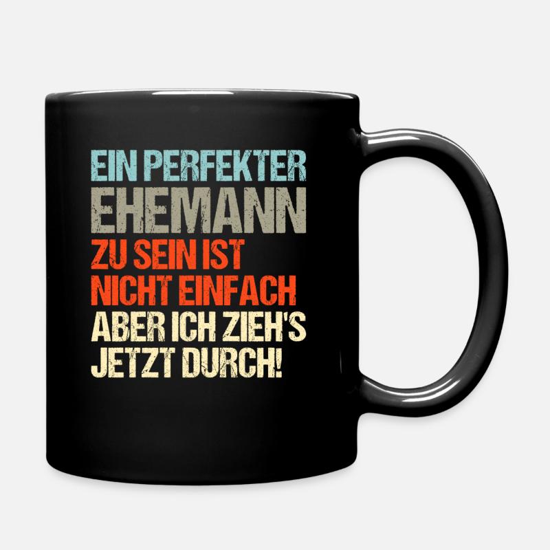 Perfekter Ehemann - Tasse einfarbig - Schwarz