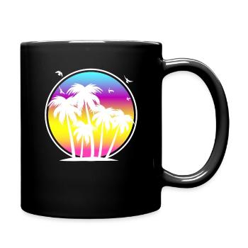 Photo de plage de Sardaigne, randonnée et camping - Mug uni - noir - Droite