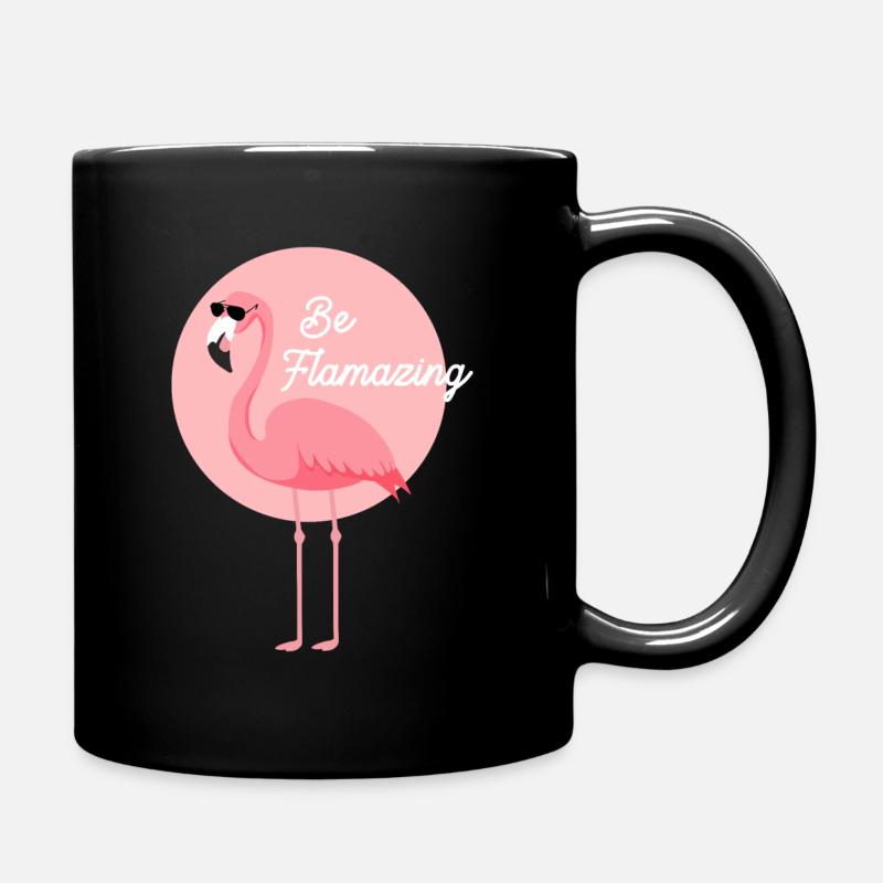 Photo de flamant rose de Sardaigne, randonnée et camping - Mug uni - noir