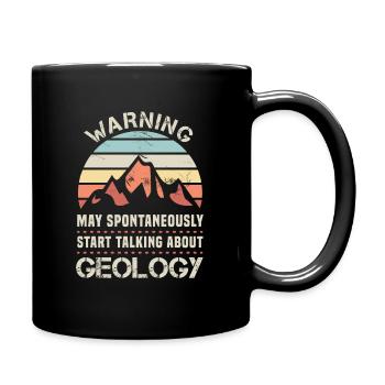 Avertissement Peut parler de cadeau de géologie - Mug uni - noir - Droite