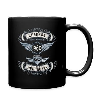 Né en septembre 1960 60 ans - Mug uni - noir - Droite