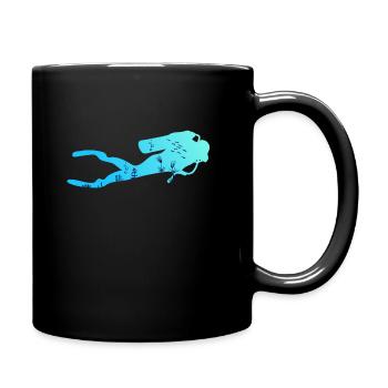 Diving Underwater Dive Gift for Diver - Full Colour Mug - black - Right