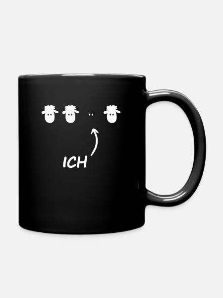 Ich Das Schwarze Schaf Sarkasmus Ironie Geschenk - Tasse einfarbig - Schwarz