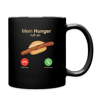 Thüringer Bratwurst Vatertag Grillen - Tasse einfarbig - Schwarz - Rechts