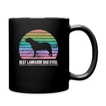 Bester Labrador Papa Hund Vater Geschenk - Tasse einfarbig - Schwarz - Rechts