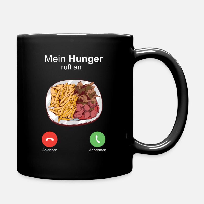 Taxiteller Soulfood Ruhrpott Currywurst Pommis - Tasse einfarbig - Schwarz