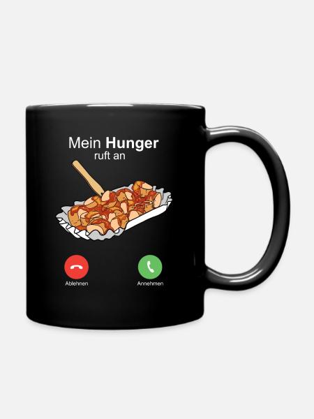 Currywurst Curry Wurst Bratwurst Berliner Ruhrpott - Tasse einfarbig - Schwarz