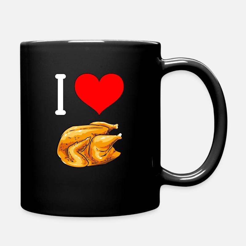 Poulet rôti à griller Poulet grillé Poulet BBQ - Mug uni - noir