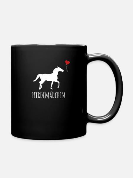 Pferdemädchen Design für ein Pferdemädchen - Tasse einfarbig - Schwarz