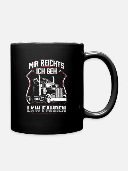 LKW Truck Design für einen Trucker - Tasse einfarbig - Schwarz