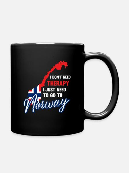 Norvège thérapie Scandinavie disant cadeau - Mug uni - noir