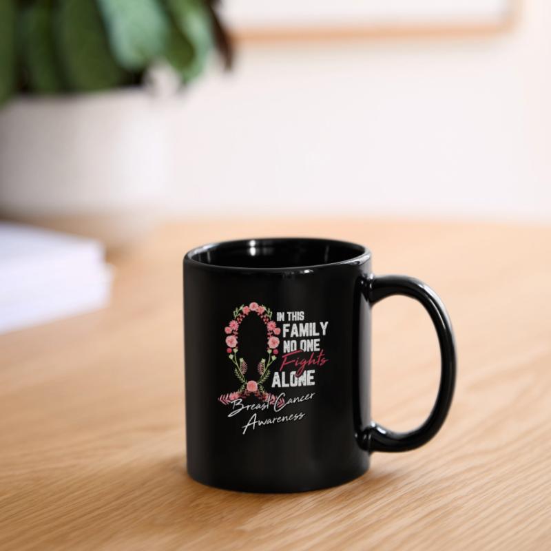 Brustkrebs Schleife Blume Kampf Chemo Geschenk Tasse einfarbig