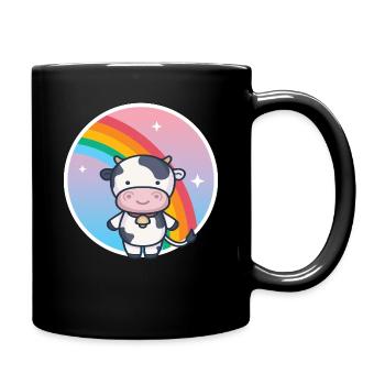 Schwanger Enkelkind Kuh Geburt Lätzchen Strampler - Tasse einfarbig - Schwarz - Rechts