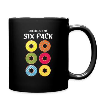 Donut Washboard Abs Six Pack Funny Gift - Full Colour Mug - black - Right