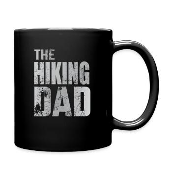 Wandern Hiking Vater Papa Bergsteigen Geschenk - Tasse einfarbig - Schwarz - Rechts