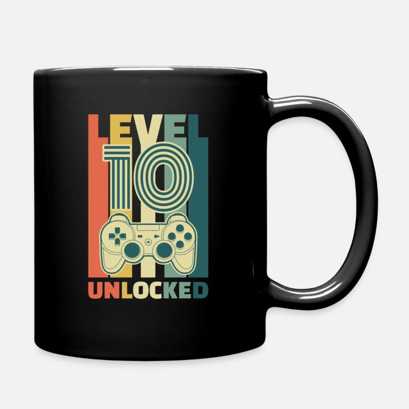 10e anniversaire niveau débloqué 10 ans cadeau - Mug uni - noir