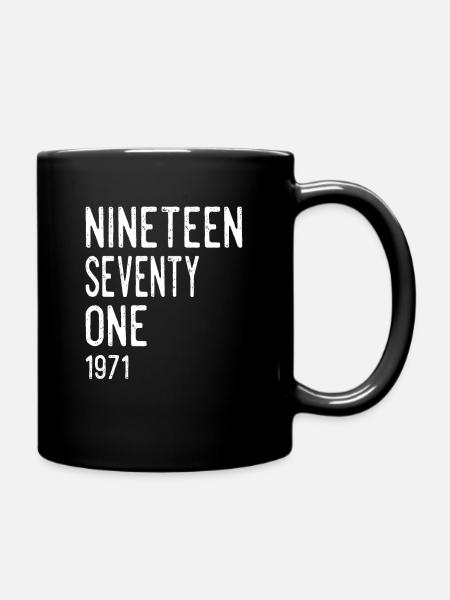 Vintage 1971 anniversaire cadeau vintage rétro - Mug uni - noir