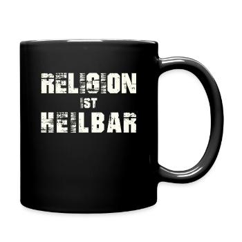 Religion Atheist - Tasse einfarbig - Schwarz - Rechts