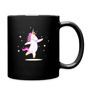 A unicorn dancing in the stars - Full Colour Mug - black - Right