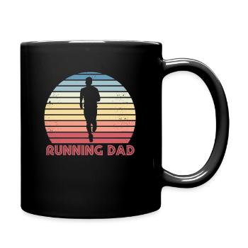 Running Dad Vintage Retro Sunset Gift - Mug uni - noir - Droite