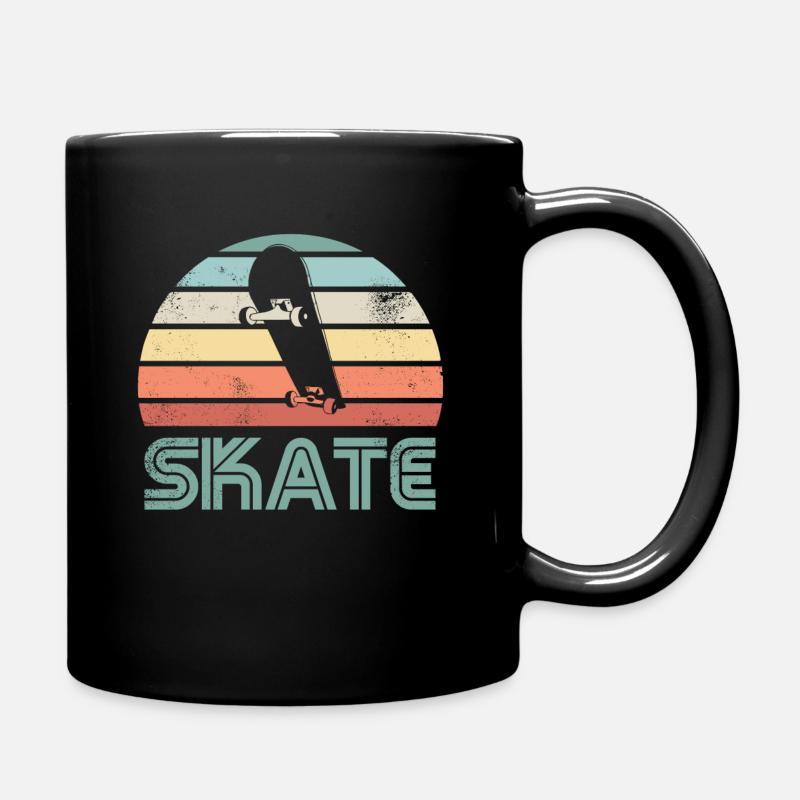 Rétro Skateboard Skater Skate Board Gift - Mug uni - noir