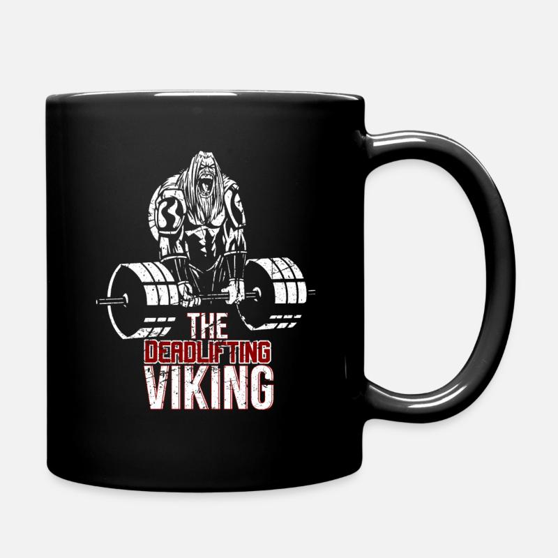 The Deadlifting Viking T-Shirt Gym Weightlifting - Tasse einfarbig - Schwarz