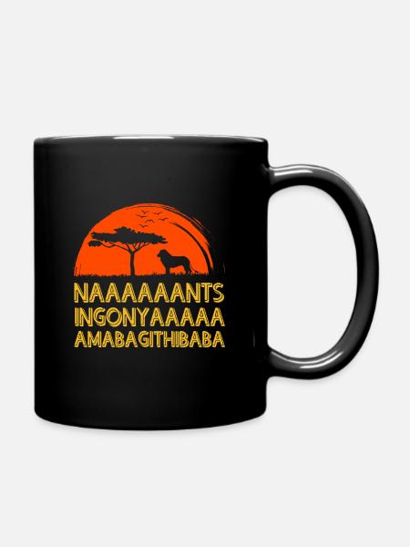 Lion Humour Film Parodie Afrique Savane Roi - Mug uni - noir