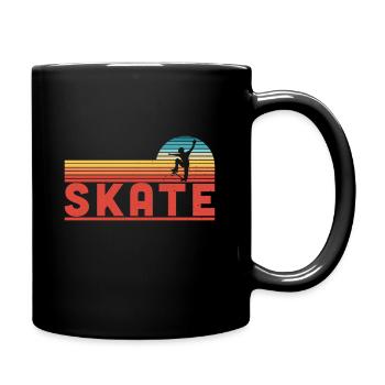 Skate Skater Boys Geschenk Skateboard Fan - Tasse einfarbig - Schwarz - Rechts