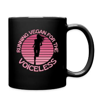 Courir Vegan pour les sans voix - Mug uni - noir - Droite
