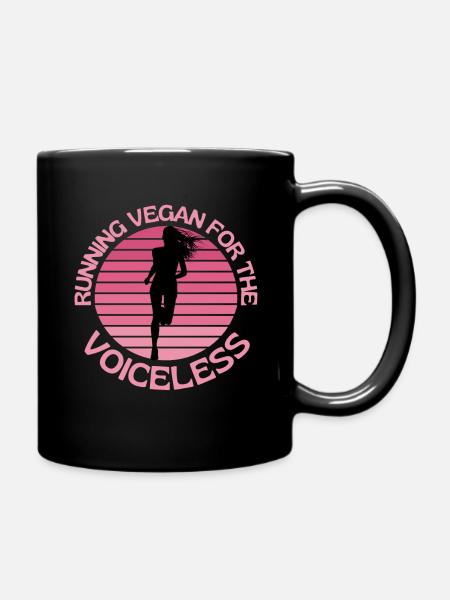 Running Vegan For The Voiceless - Full Colour Mug - black