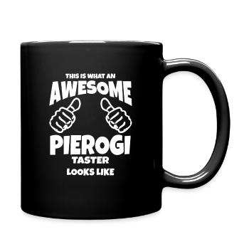 Pierogi Poland Polish dumplings saying gift - Full Colour Mug - black - Right
