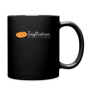 Teigflüsterer mit Laib und Seele Bäcker - Tasse einfarbig - Schwarz - Rechts