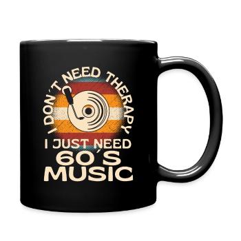 Life Is Better With 60s Music Long Play - Full Colour Mug - black - Right