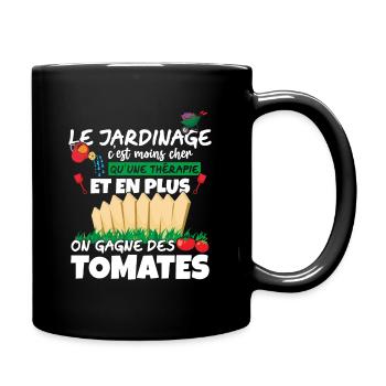 Jardinier Cadeau Drôles Tomates Jardinage Humour - Mug uni - noir - Droite
