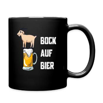 Bock Auf Bier Braumeister Lustig Hopfen - Tasse einfarbig - Schwarz - Rechts