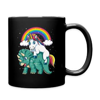 Dinosaure Licorne Tricératops Cadeau Magique - Mug uni - noir - Droite