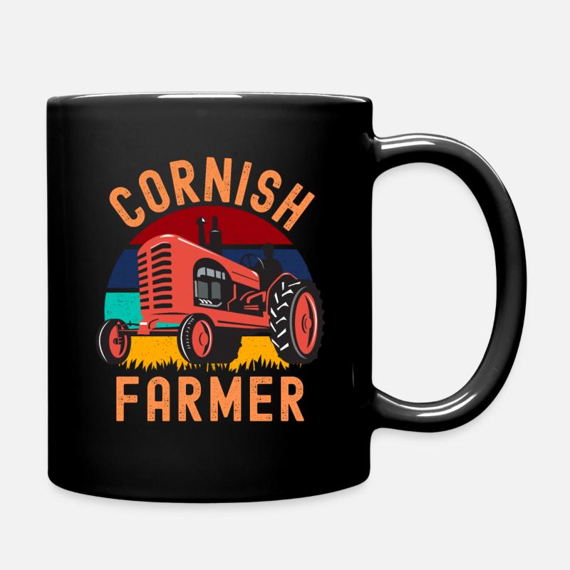 Unterstützen Sie Ihre lokalen Bauern Cornish - Tasse einfarbig - Schwarz