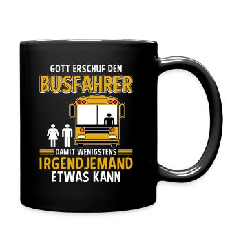 Busfahrer Linienbus Schulbus Reisebus Bus Beruf - Tasse einfarbig - Schwarz - Rechts