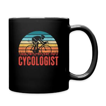 Lustiges Radfahrer-Radfahrer-Geschenk - Tasse einfarbig - Schwarz - Rechts