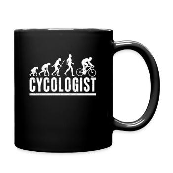 Funny Cycologist Cycling Cycle Gift - Full Colour Mug - black - Right