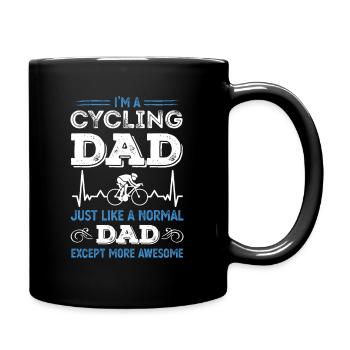 Fantastisches Radfahrer-Papa-lustiges Radfahrer-Geschenk - Tasse einfarbig - Schwarz - Rechts